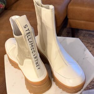 Stella McCartney Cream and Brown Winter Boots